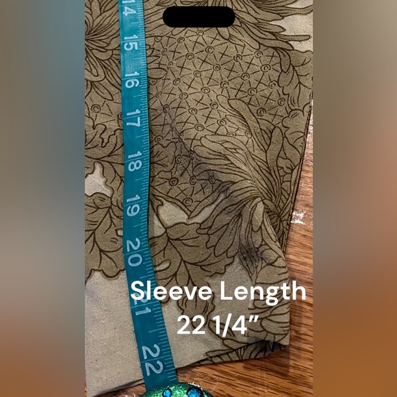 Ruby Rd Fall Button Down Top Khaki Jungle Safari Earthy Long Sleeve Size 10 - Picture 15 of 16